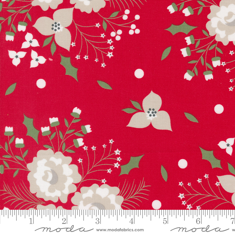 Starberry Holiday Rose Red | Corey Yoder | Moda Fabrics | 29180 12 | Sold in 1/2 Yd