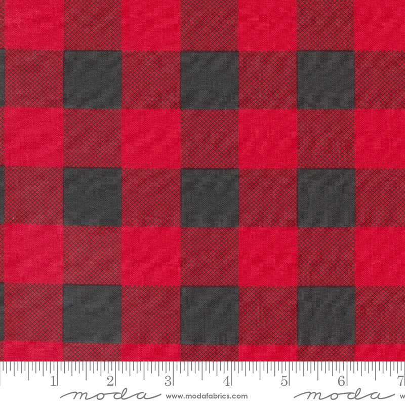 Starberry Check Red Charcoal | Corey Yoder | Moda Fabrics | 29185 22 | Sold in 1/2 Yd