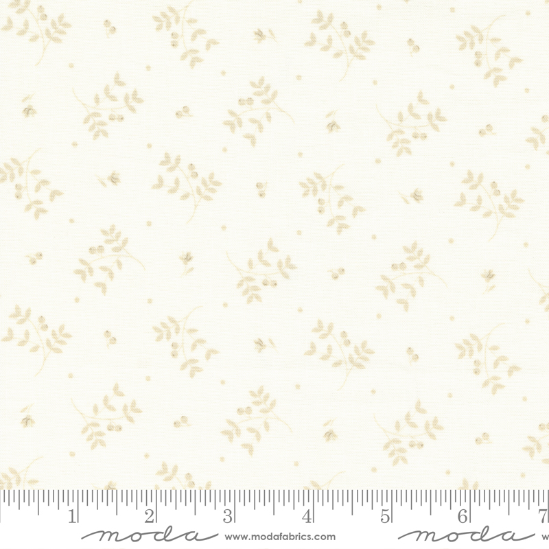 Blueberry Delight Fresh Berries Cream Stone | Bunny Hill Designs | Moda Fabrics | 3032 12 | Sold in 1/2 Yd