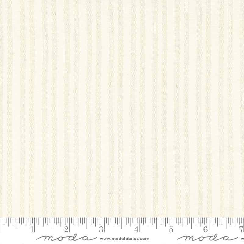 Blueberry Delight Ticking Stripes Cream Stone | Bunny Hill Designs | Moda Fabrics | 3037 12 | Sold in 1/2 Yd