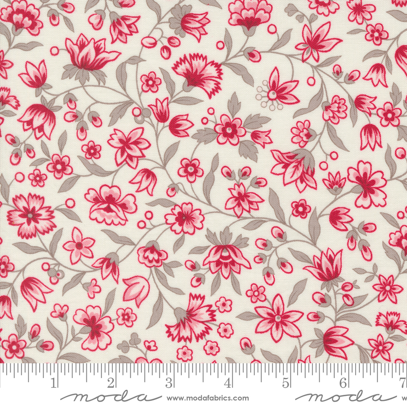 My Summer House Flowers Cream | Bunny Hill Designs | Moda Fabrics | 3041 11 | Sold in 1/2 Yds