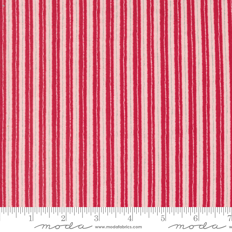 My Summer House Stripe Rose | Bunny Hill Designs | Moda Fabrics | 3047 18 | Sold in 1/2 Yds