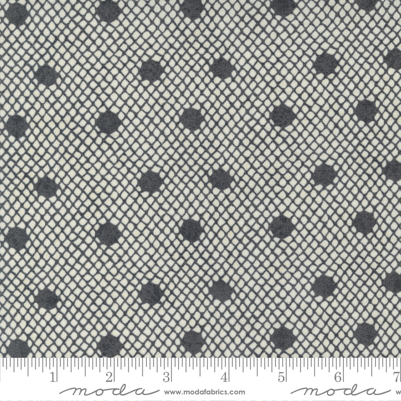 Date Night Swoon Dots Cream Black Dress | Basic Grey | Moda Fabrics | 30717 14 | Sold in 1/2 Yd