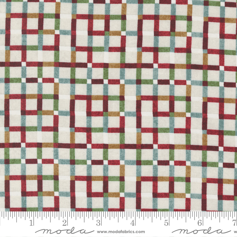 Jolly Good Merry Little Checks and Plaids Eggnog | BasicGrey | Moda Fabrics | 30726 11 | Sold in 1/2 Yd