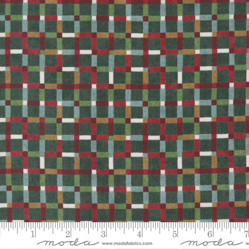 Jolly Good Merry Little Checks and Plaids Evergreen | BasicGrey | Moda Fabrics | 30726 14 | Sold in 1/2 Yd