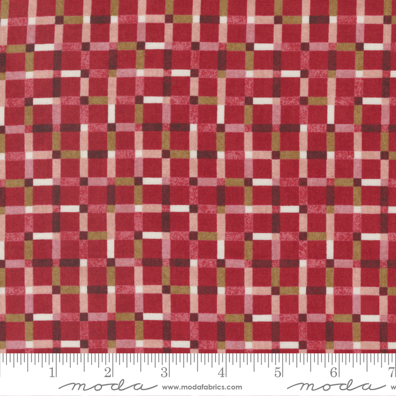 Jolly Good Merry Little Checks and Plaids Crimson | BasicGrey | Moda Fabrics | 30726 18 | Sold in 1/2 Yd