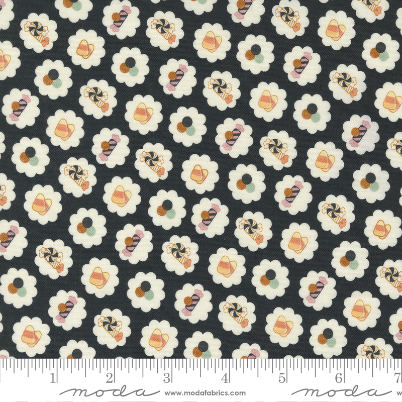Owl-O-Ween Spooky Candy Midnight | Urban Chiks | Moda Fabrics | 31192 17 | Sold in 1/2 Yd