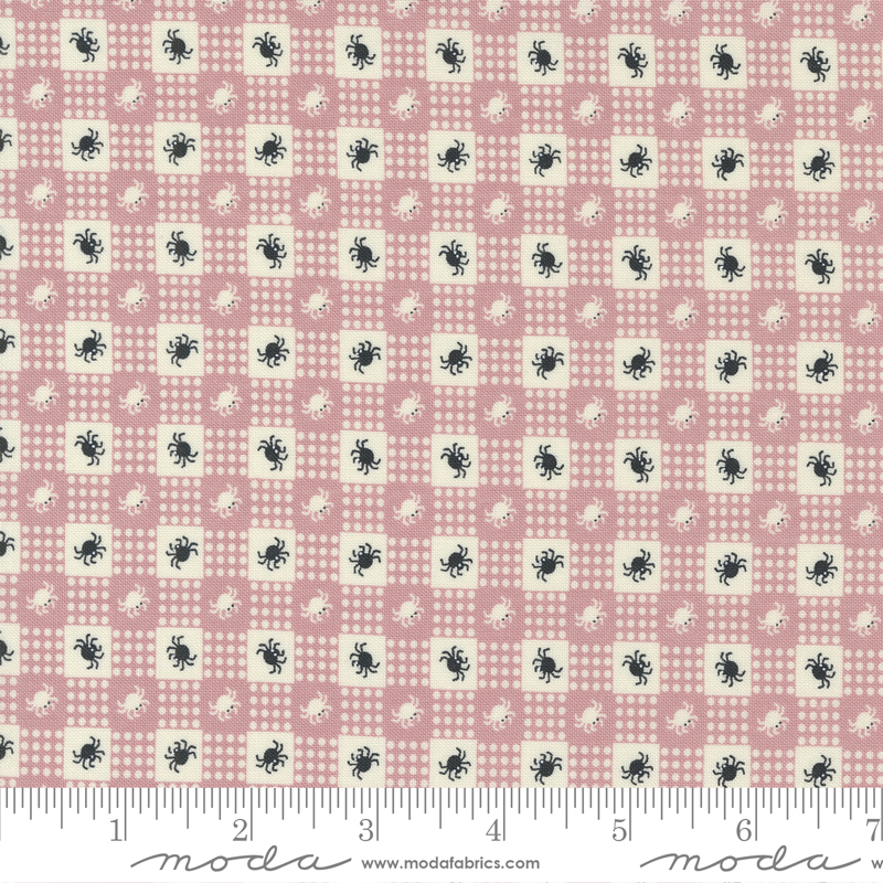 Owl-O-Ween Spider Gingham Spell | Urban Chiks | Moda Fabrics | 31194 16 | Sold in 1/2 Yd