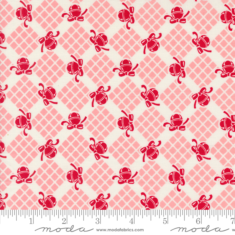 Kitty Christmas Bells Cheeky | Urban Chiks | Moda Fabrics | 31203 13 | Sold in 1/2 Yd