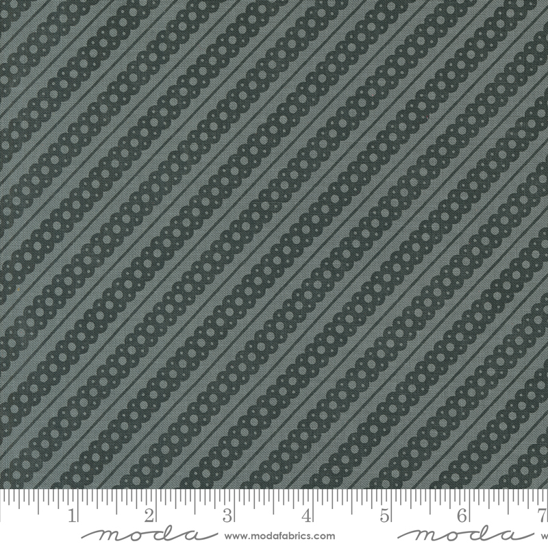Kitty Christmas Stripe Coal | Urban Chiks | Moda Fabrics | 31205 18 | Sold in 1/2 Yd