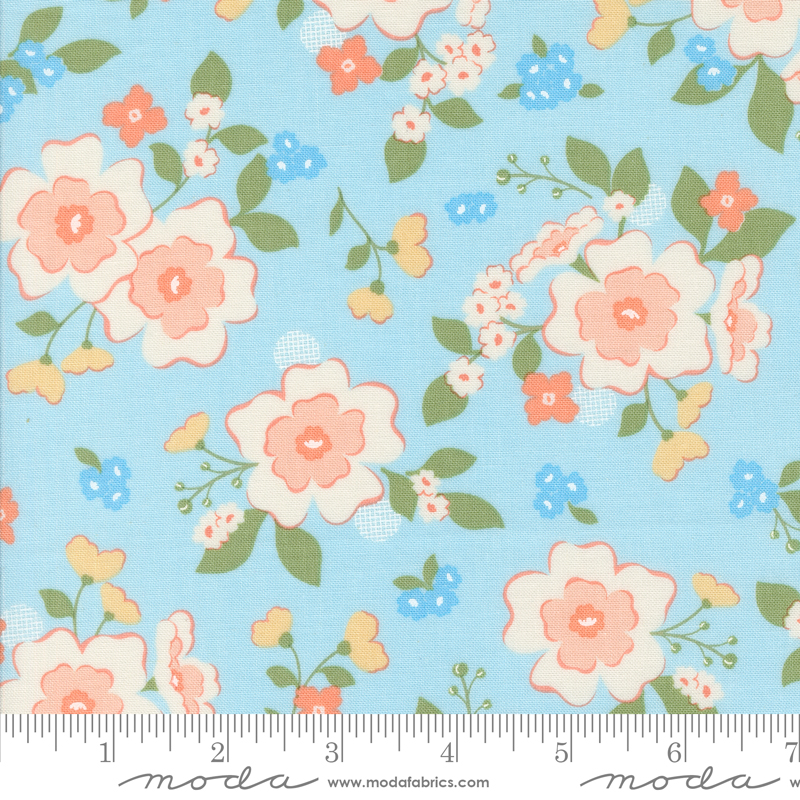 Dainty Meadow Wild Boutique Sky | Heather Briggs of My Sew Quilty Life | Moda Fabrics | 31740 22 | Sold in 1/2 Yd