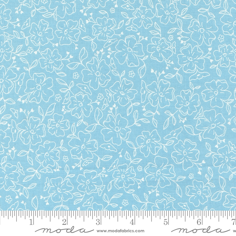 Dainty Meadow Dainty Doodles Sky | Heather Briggs of My Sew Quilty Life | Moda Fabrics | 31743 22 | Sold in 1/2 Yd