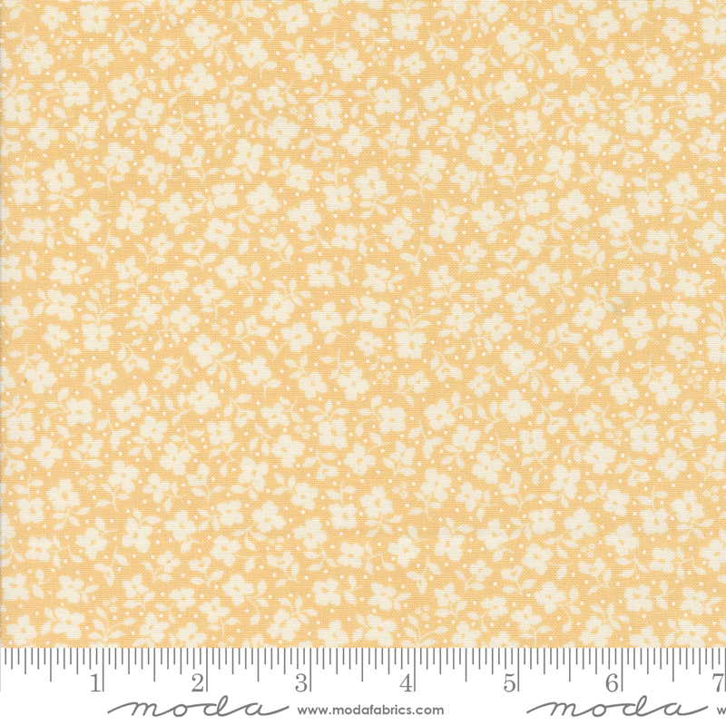 Dainty Meadow Tossed Petals Buttercup | Heather Briggs of My Sew Quilty Life | Moda Fabrics | 31745 14 | Sold in 1/2 Yd