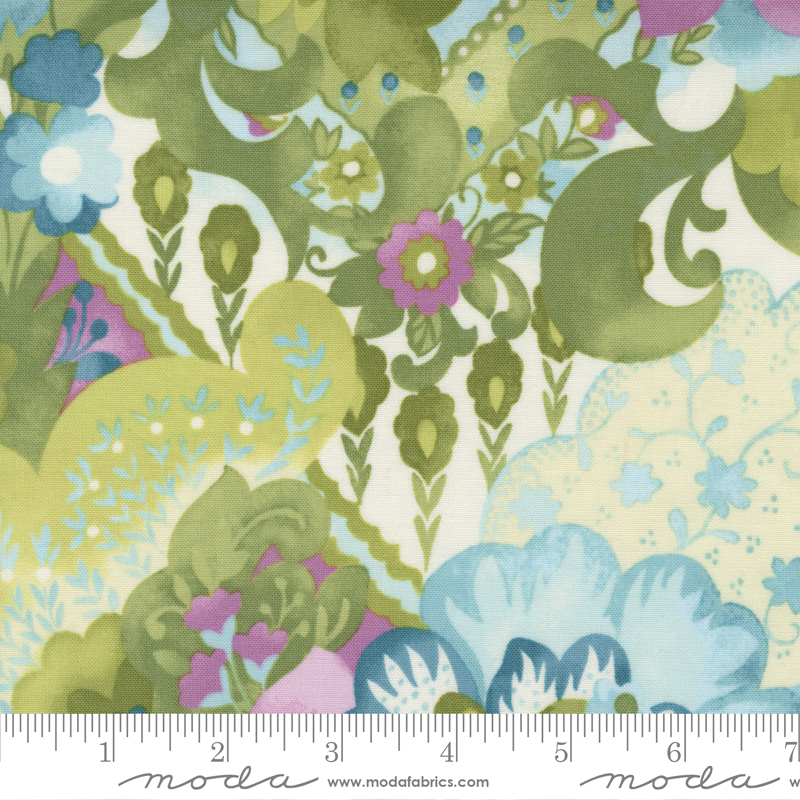 Jolie Groovy Garden Jewel | Chez Moi | Moda Fabrics | 33690 16 | Sold in 1/2 Yd