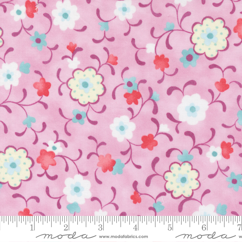 Jolie Little Darling Lilac | Chez Moi | Moda Fabrics | 33694 14 | Sold in 1/2 Yd