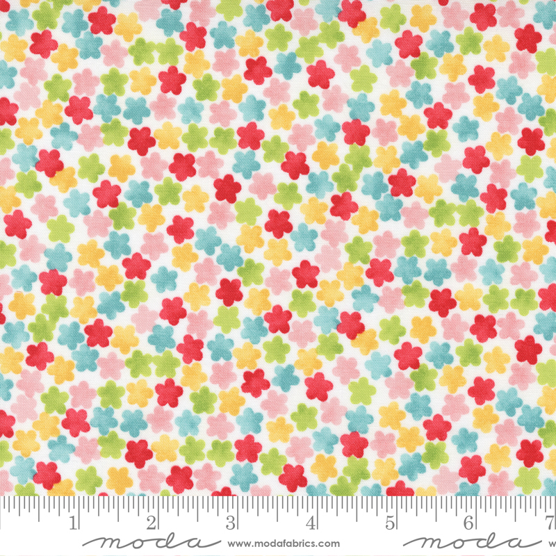 Jolie Petal A Go Go Rainbow | Chez Moi | Moda Fabrics | 33695 11 | Sold in 1/2 Yd