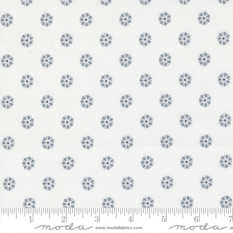Mix It Up Daisy Dot Off White Charcoal | Moda| Moda Fabrics | 33705 11 | Sold in 1/2 Yd
