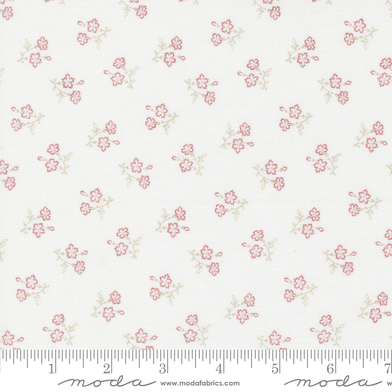 Mix It Up Ditsy Off White Red | Moda | Moda Fabrics | 33707 21 | Sold in 1/2 Yd