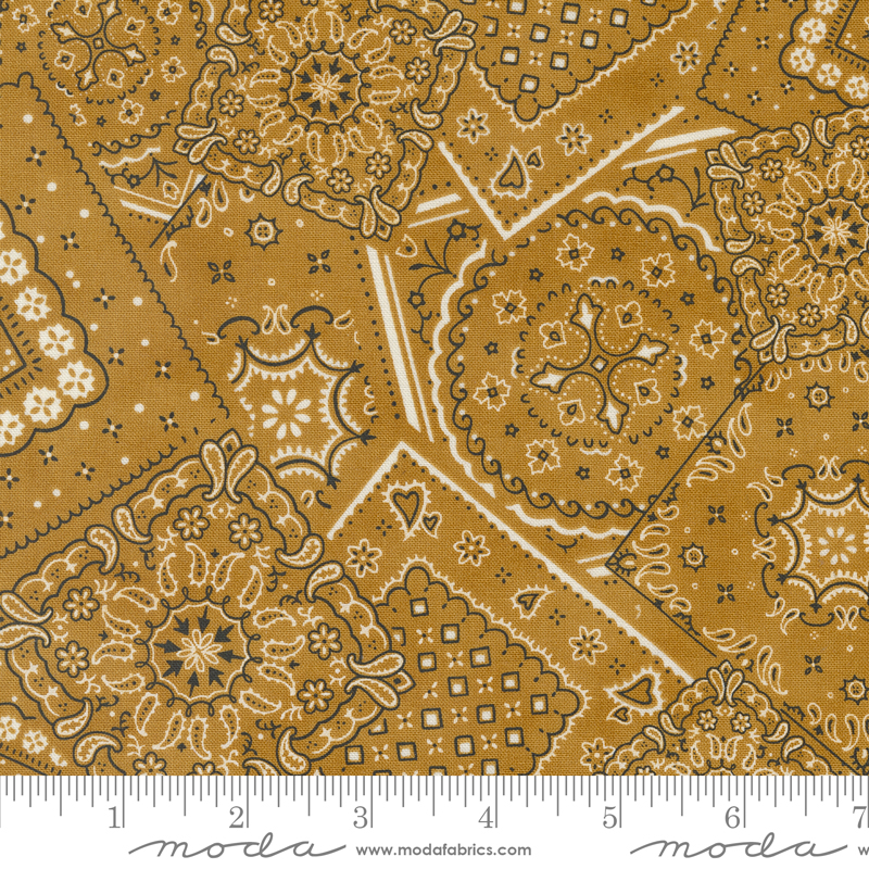 Saddle Ranch Badlands Bandana Wheat | Moda Fabrics | 33794 14 | Sold in 1/2 Yd