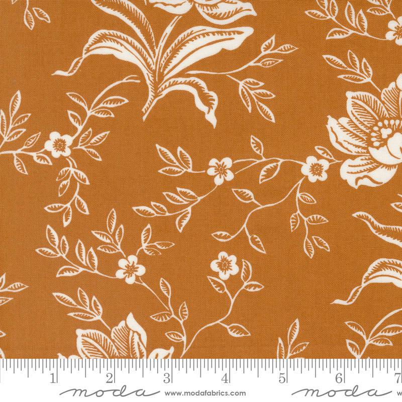 Denim & Daisies Large Floral Nutmeg | Fig Tree & Co | Moda Fabrics | 35380 15 | Sold in 1/2 Yd
