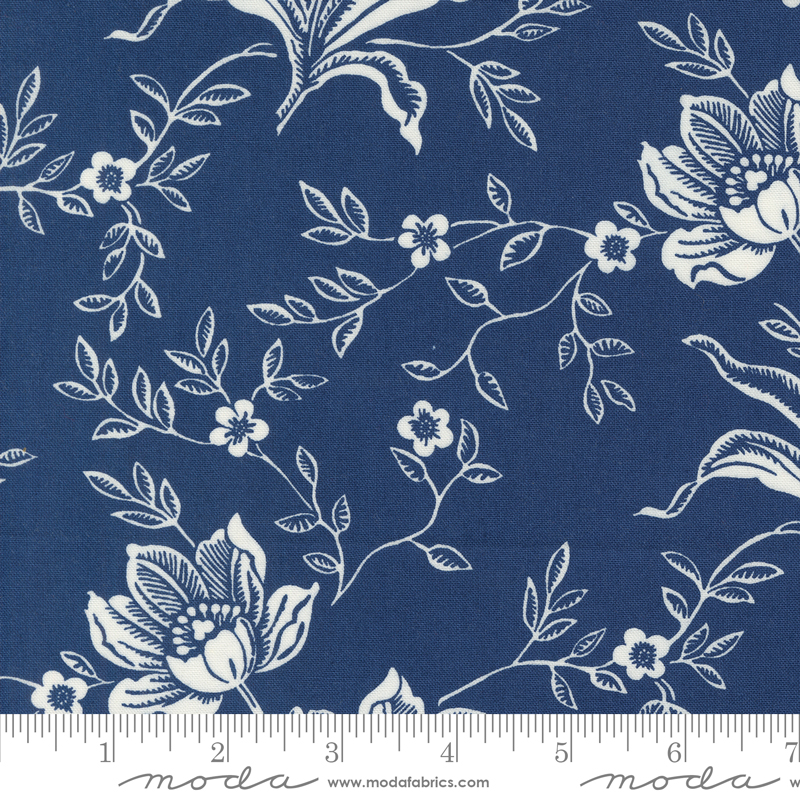 Denim & Daisies Large Floral Midnight Jeans | Fig Tree & Co | Moda Fabrics | 35380 18 | Sold in 1/2 Yd