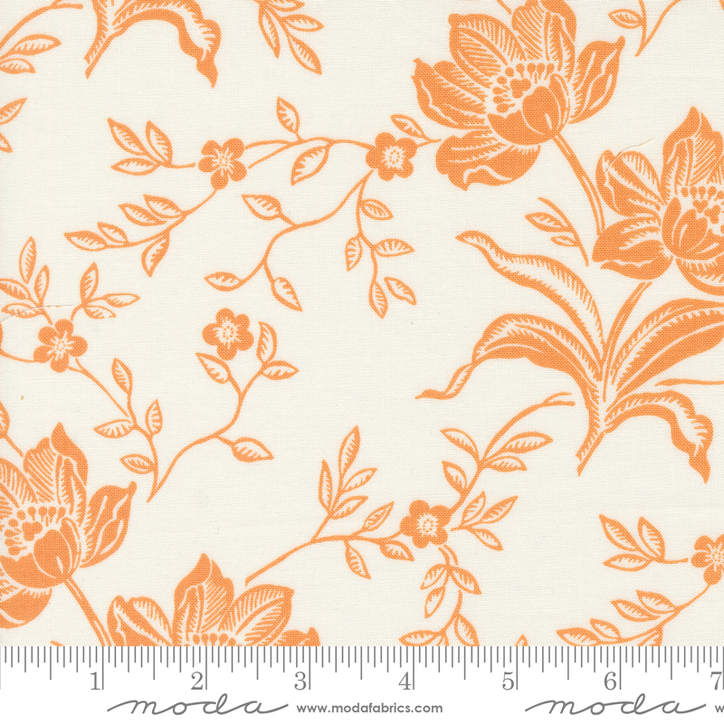 Denim & Daisies Large Floral Ivory Butterscotch | Fig Tree & Co | Moda Fabrics | 35380 24 | Sold in 1/2 Yd
