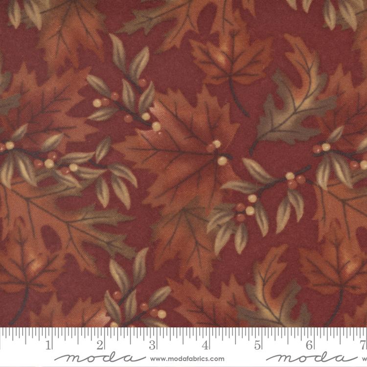 Fall Melody Flannel Crimson | Holly Taylor | Moda Fabrics | 6901 16F | Sold in 1/2 Yds