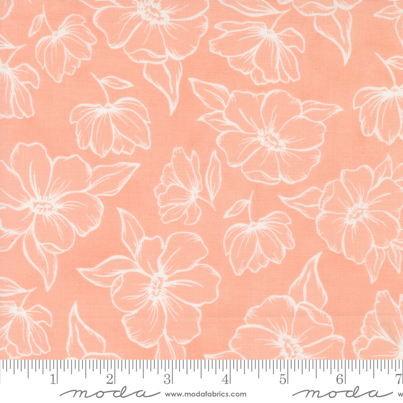 Kindred Golden Poppy Blush | 1 Canoe 2 | Moda Fabrics | 36072 20 | Sold in 1/2 Yd