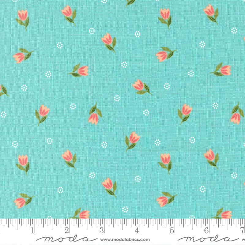 Bountiful Blooms Tulip Spray | Sherri and Chelsi | Moda Fabrics | 37662 18 | Sold in 1/2 Yd