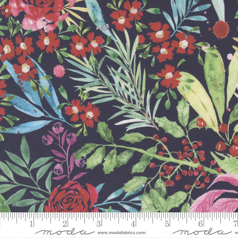 Comfort And Joy All The Trimmings Midnight | Create Joy Project | Moda Fabrics | 39750 12 | Sold in 1/2 Yd