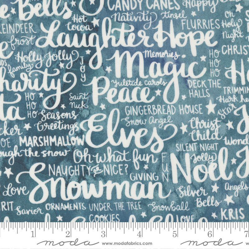 Comfort And Joy Holiday Feels Teal | Create Joy Project | Moda Fabrics | 39754 14 | Sold in 1/2 Yd
