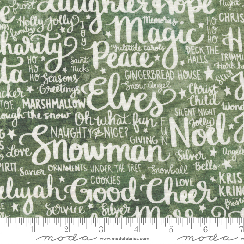 Comfort And Joy Holiday Feels Green | Create Joy Project | Moda Fabrics | 39754 15 | Sold in 1/2 Yd