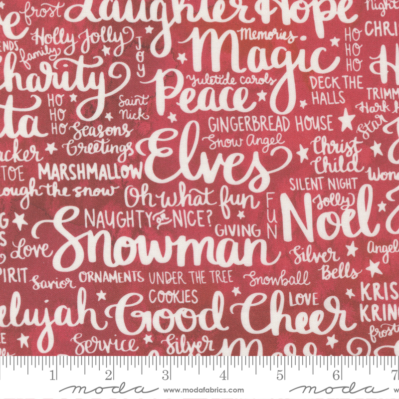Comfort And Joy Holiday Feels Red | Create Joy Project | Moda Fabrics | 39754 19 | Sold in 1/2 Yd