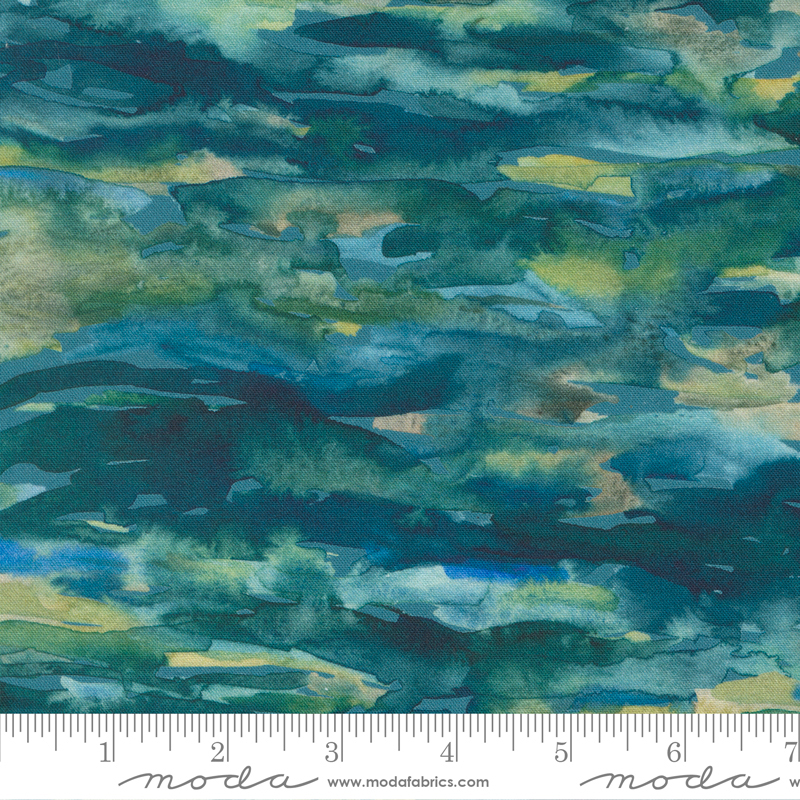 Desert Oasis Reflections On The Water Spruce | Create Joy Project | Moda Fabrics | 39768 12 | Sold in 1/2 Yd