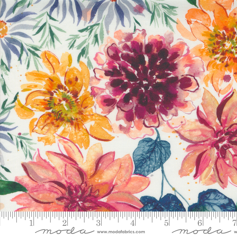 Floribunda Retro Harvest Cloud | Create Joy Project | Moda Fabrics | 39800 11 | Sold in 1/2 Yd