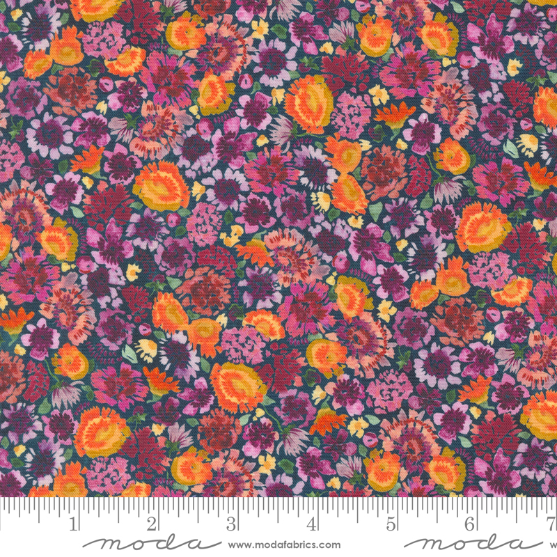 Floribunda Autumn Days Midnight | Create Joy Project | Moda Fabrics | 39809 12 | Sold in 1/2 Yd