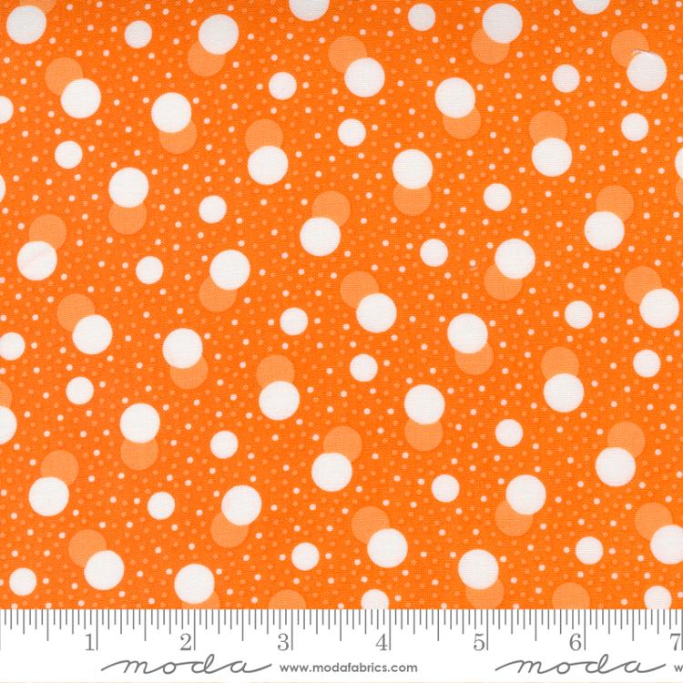 Too Cute To Spook Double Dot Orange Pumpkin | Me and My Sister Designs | Moda Fabrics | 22424 13 | Sold in 1/2 Yds