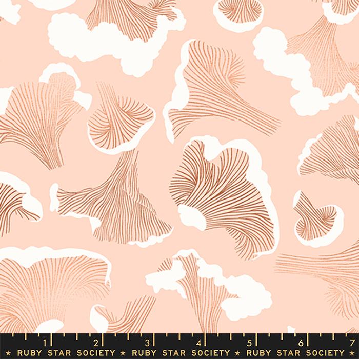 Elixir Metallic Forager Peach Cream | Melody Miller | Ruby Star Society | RS0039 11M | Sold in 1/2 Yds