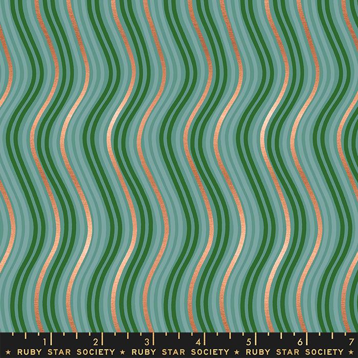 Elixir Metallic Wavelength Succulent | Melody Miller | Ruby Star Society | RS0044 16M | Sold in 1/2 Yds