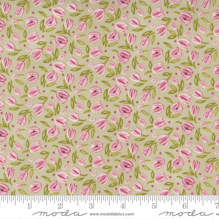 Tulip Tango Washed Linen | Robert Pickens | Moda Fabrics | 48713 12 | Sold in 1/2 Yd
