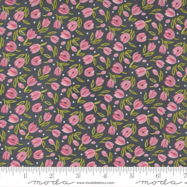 Tulip Tango Shadow | Robert Pickens | Moda Fabrics | 48713 14 | Sold in 1/2 Yd