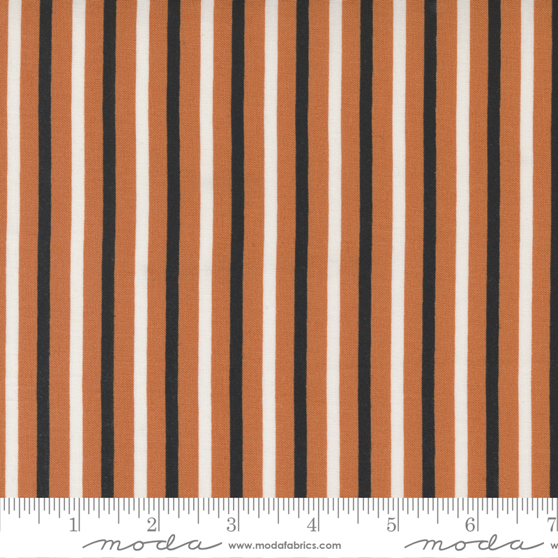 Spellbound Stripes Pumpkin | Sweetfire Road | Moda Fabrics | 43145 13 | Sold in 1/2 Yd