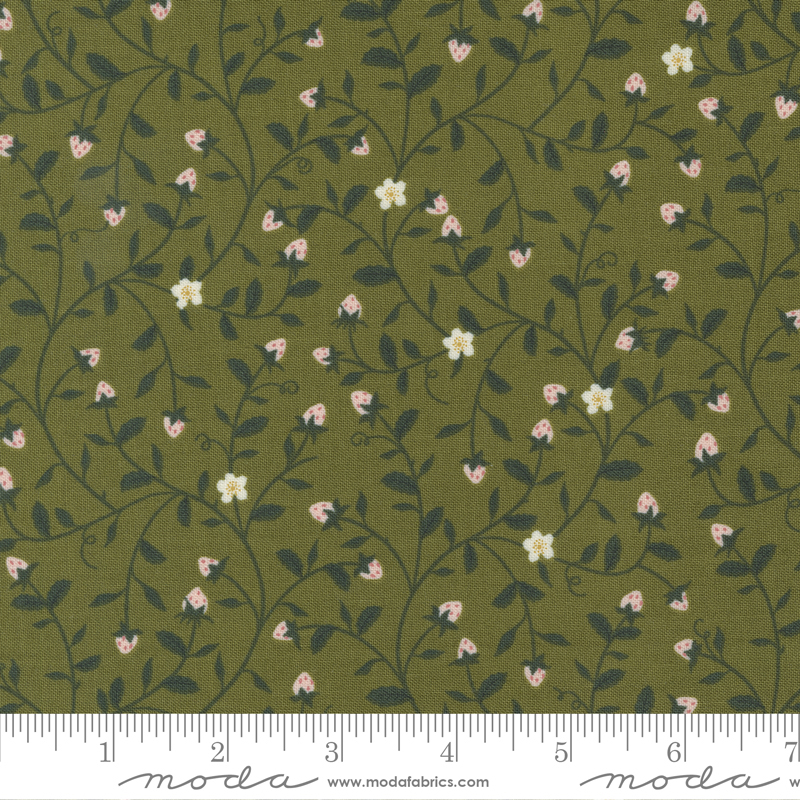 Evermore Strawberry Tangle Fern | Sweetfire Road | Moda Fabrics | 43151 14 | Sold in 1/2 Yd