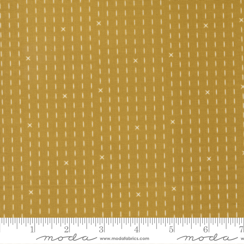 Evermore Hand Stitched Stripes Honey | Sweetfire Road | Moda Fabrics | 43156 13 | Sold in 1/2 Yd