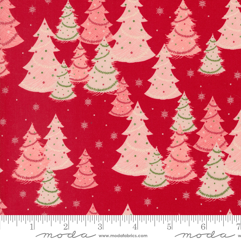Once Upon a Christmas Evergreen Red | Sweetfire Road | Moda Fabrics | 43160 12 | Sold in 1/2 Yd