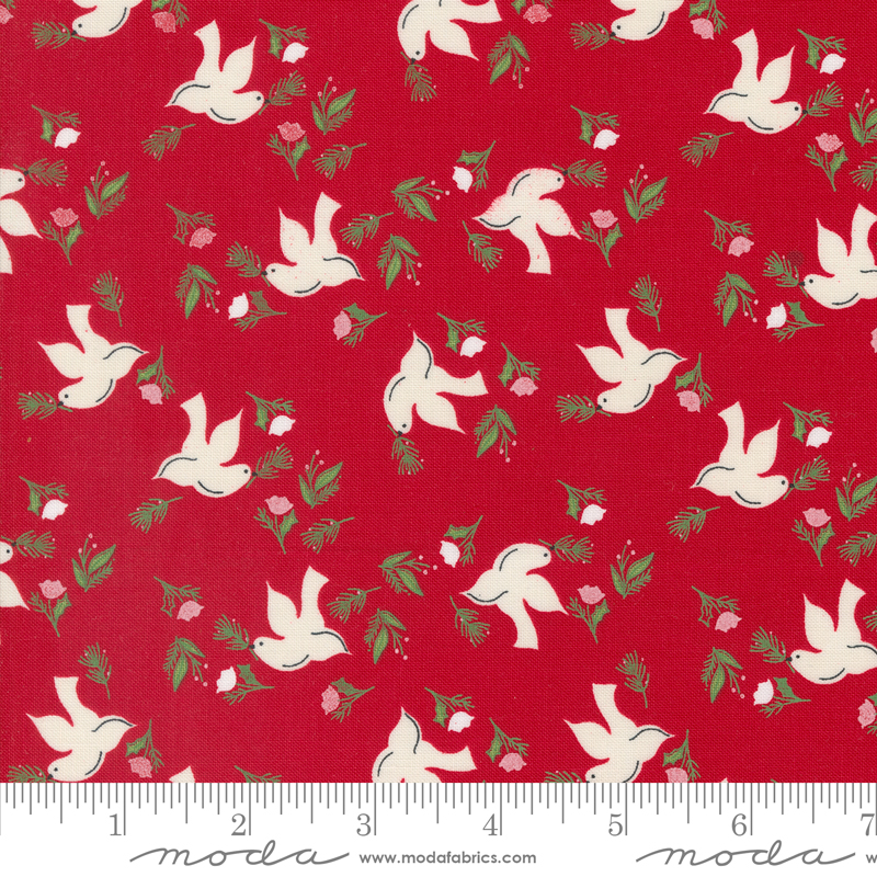Once Upon a Christmas Wintersong Red | Sweetfire Road | Moda Fabrics | 43163 12 | Sold in 1/2 Yd