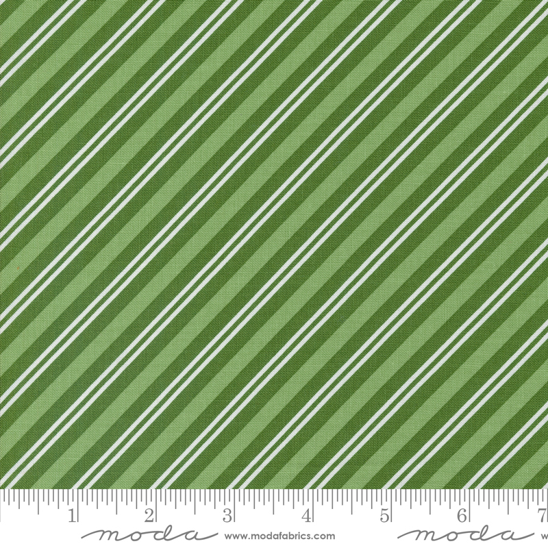 Once Upon a Christmas Peppermint Stick Stripe Evergreen | Sweetfire Road | Moda Fabrics | 43166 15 | Sold in 1/2 Yd
