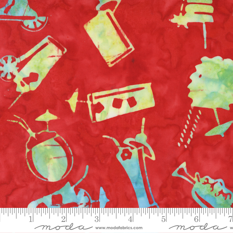 Beachy Batiks Beverages Lava | Moda Fabrics | Moda Fabrics | 4362 35 | Sold in 1/2 Yd