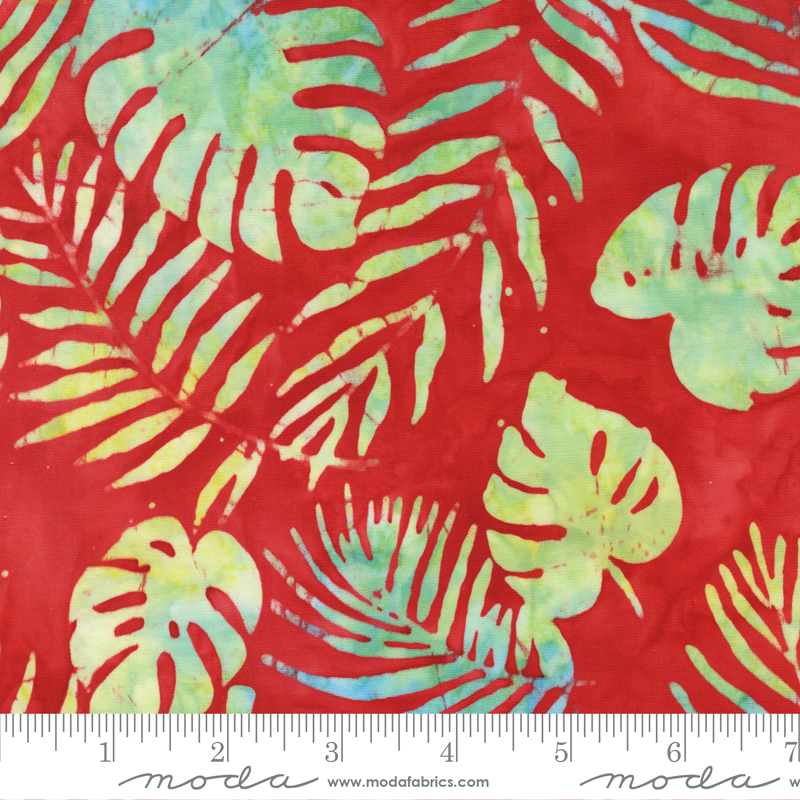 Beachy Batiks Leaves Lava | Moda Fabrics | Moda Fabrics | 4362 37 | Sold in 1/2 Yd