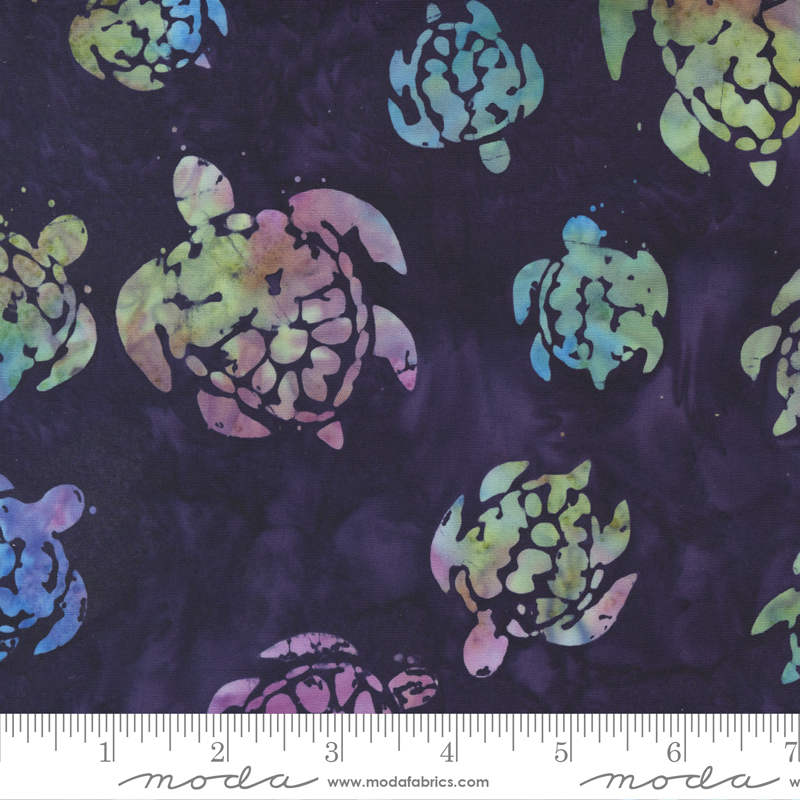 Beachy Batiks Sea Turtles Purple Tang | Moda Fabrics | Moda Fabrics | 4362 46 | Sold in 1/2 Yd